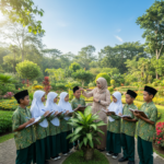 Belajar di alam terbuka membuat proses menuntut ilmu menjadi pengalaman yang menyenangkan dan tak terlupakan